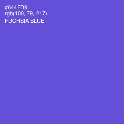 #644FD9 - Fuchsia Blue Color Image