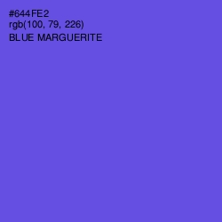 #644FE2 - Blue Marguerite Color Image