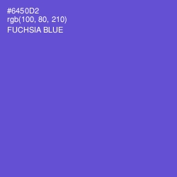 #6450D2 - Fuchsia Blue Color Image