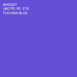#6450D7 - Fuchsia Blue Color Image