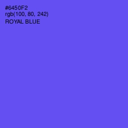 #6450F2 - Royal Blue Color Image