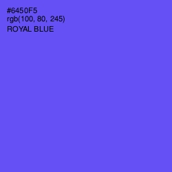 #6450F5 - Royal Blue Color Image