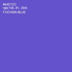 #6451CC - Fuchsia Blue Color Image