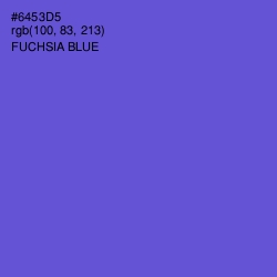 #6453D5 - Fuchsia Blue Color Image