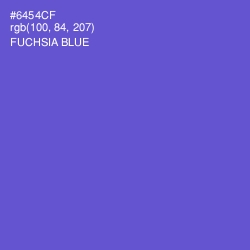 #6454CF - Fuchsia Blue Color Image