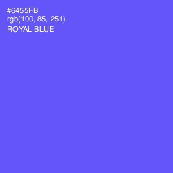 #6455FB - Royal Blue Color Image