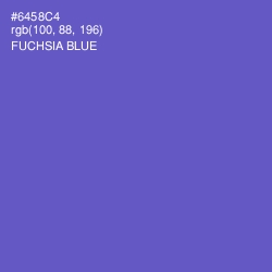 #6458C4 - Fuchsia Blue Color Image