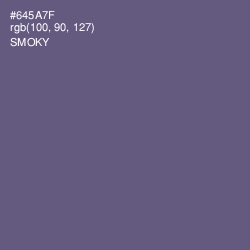 #645A7F - Smoky Color Image