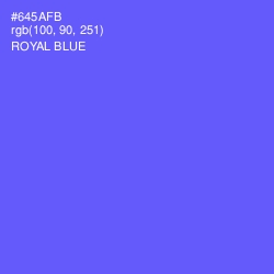 #645AFB - Royal Blue Color Image