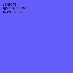 #645CFB - Royal Blue Color Image