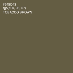 #645D43 - Tobacco Brown Color Image