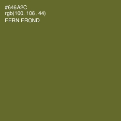 #646A2C - Fern Frond Color Image