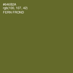 #646B2A - Fern Frond Color Image