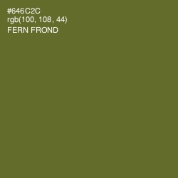 #646C2C - Fern Frond Color Image