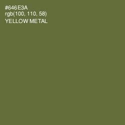 #646E3A - Yellow Metal Color Image