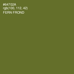 #64702A - Fern Frond Color Image