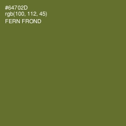 #64702D - Fern Frond Color Image