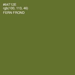 #64712E - Fern Frond Color Image