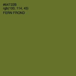 #64722B - Fern Frond Color Image