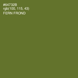 #64732B - Fern Frond Color Image