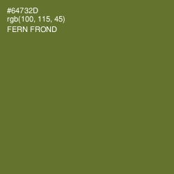 #64732D - Fern Frond Color Image