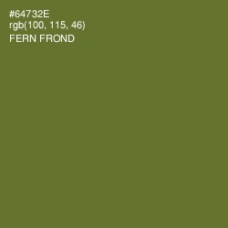 #64732E - Fern Frond Color Image