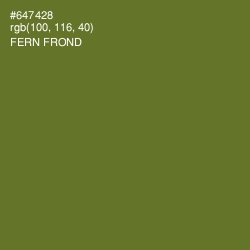 #647428 - Fern Frond Color Image