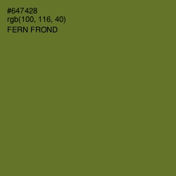 #647428 - Fern Frond Color Image