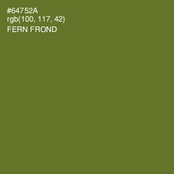 #64752A - Fern Frond Color Image