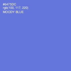 #6475DC - Moody Blue Color Image