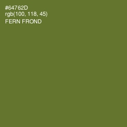 #64762D - Fern Frond Color Image