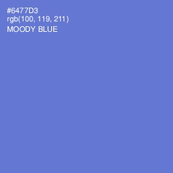 #6477D3 - Moody Blue Color Image