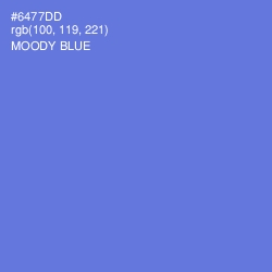 #6477DD - Moody Blue Color Image