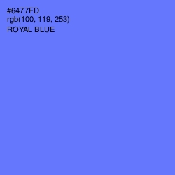 #6477FD - Royal Blue Color Image