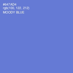 #647AD4 - Moody Blue Color Image