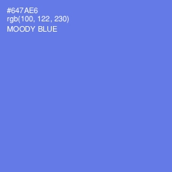 #647AE6 - Moody Blue Color Image