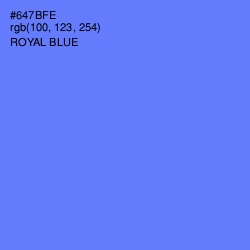 #647BFE - Royal Blue Color Image