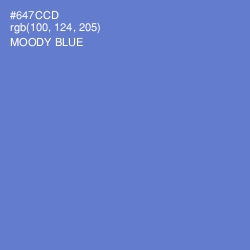 #647CCD - Moody Blue Color Image