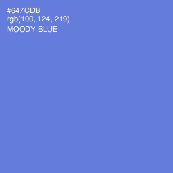 #647CDB - Moody Blue Color Image