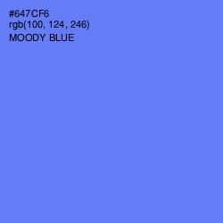 #647CF6 - Moody Blue Color Image