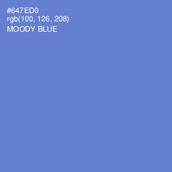 #647ED0 - Moody Blue Color Image