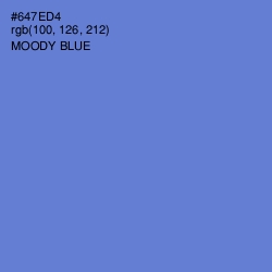 #647ED4 - Moody Blue Color Image