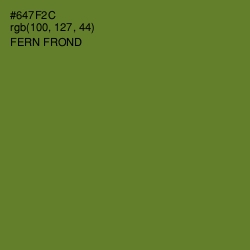 #647F2C - Fern Frond Color Image