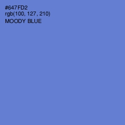 #647FD2 - Moody Blue Color Image