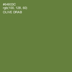 #64803C - Olive Drab Color Image