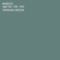 #64807C - Viridian Green Color Image