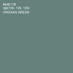 #64817B - Viridian Green Color Image