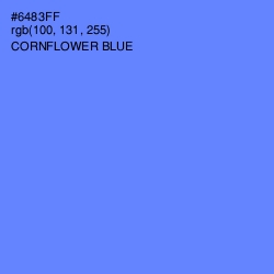 #6483FF - Cornflower Blue Color Image