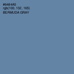 #6484A5 - Bermuda Gray Color Image