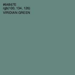 #64867E - Viridian Green Color Image